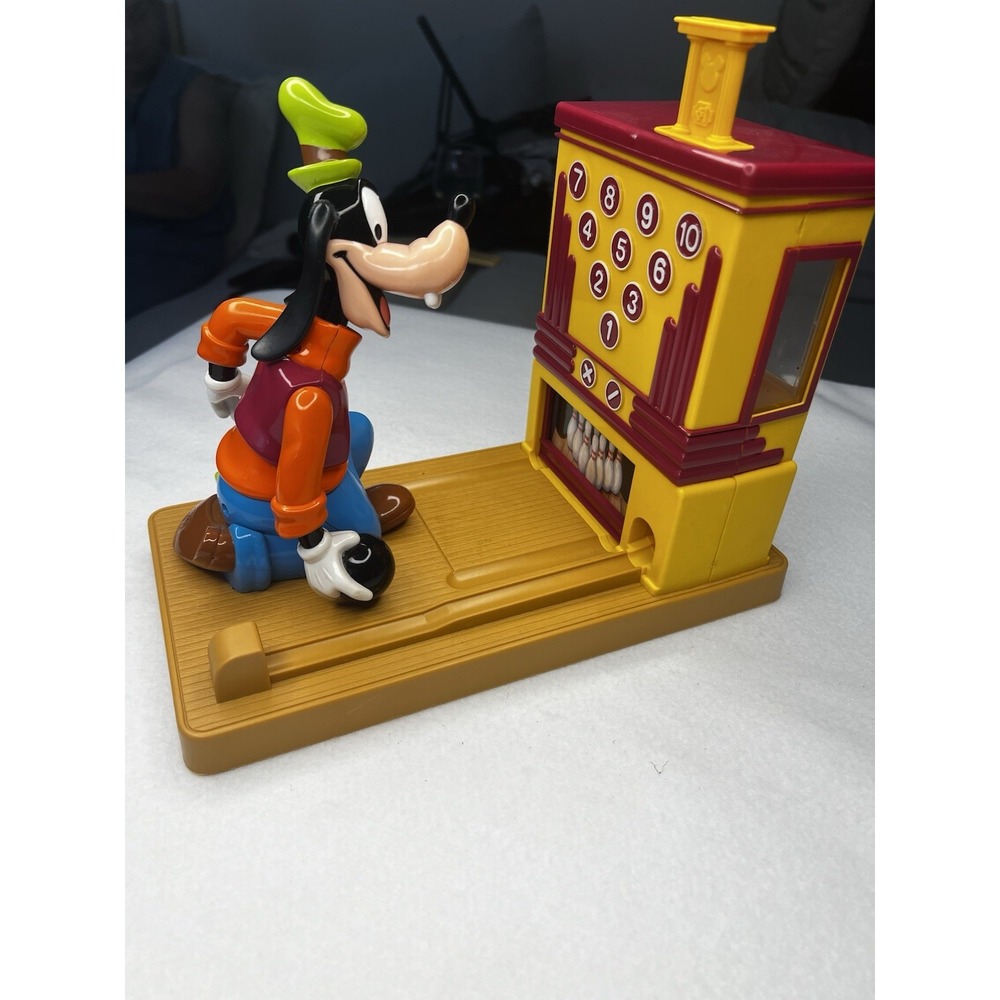 Vintage Disney Goofy Swing Arm Action Bowling Gumball Machine By Carousel Works